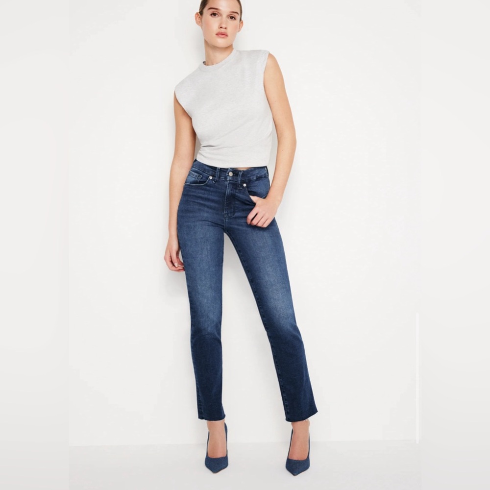 Good American ALWAYS FITS GOOD CLASSIC SLIM STRAIGHT JEANS SZ 14-18
